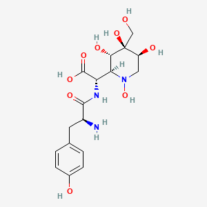 [2-Amino-3-(4-hydroxy-phenyl)-propionylamino]-(1,3,4,5-tetrahydroxy-4-hydroxymethyl-piperidin-2-YL)-acetic acid