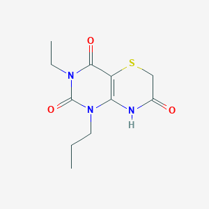 3-Ethyl-1-propyl-1h-pyrimido[5,4-b][1,4]thiazine-2,4,7(3h,6h,8h)-trione