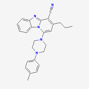 1-[4-(4-Methylphenyl)piperazin-1-yl]-3-propylpyrido[1,2-a]benzimidazole-4-carbonitrile