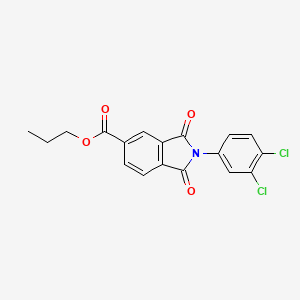 molecular formula C18H13Cl2NO4 B12001162 Propyl 2-(3,4-dichlorophenyl)-1,3-dioxoisoindole-5-carboxylate 