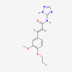 (2E)-3-(3-methoxy-4-propoxyphenyl)-N-(4H-1,2,4-triazol-3-yl)-2-propenamide