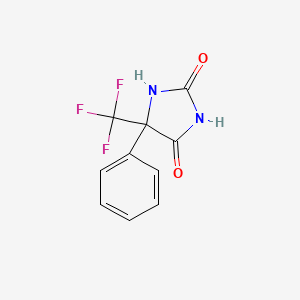 molecular formula C10H7F3N2O2 B12001254 5-Phenyl-5-(trifluoromethyl)imidazolidine-2,4-dione CAS No. 783-61-9