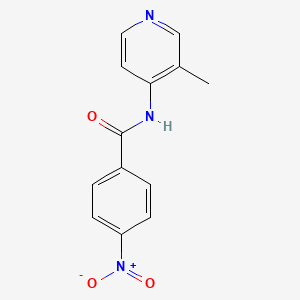 molecular formula C13H11N3O3 B12001258 Benzamide, N-(3-methyl-4-pyridyl)-p-nitro- CAS No. 36855-64-8