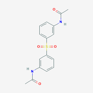 molecular formula C16H16N2O4S B12001260 N-[3-(3-acetamidophenyl)sulfonylphenyl]acetamide CAS No. 24586-46-7