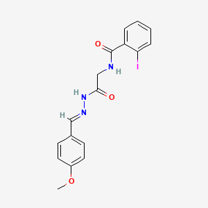 2-Iodo-N-(2-(2-(4-methoxybenzylidene)hydrazino)-2-oxoethyl)benzamide