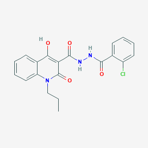 N'-[(2-chlorophenyl)carbonyl]-4-hydroxy-2-oxo-1-propyl-1,2-dihydroquinoline-3-carbohydrazide