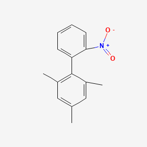 molecular formula C15H15NO2 B12001303 1,1'-Biphenyl, 2,4,6-trimethyl-2'-nitro- CAS No. 14872-62-9