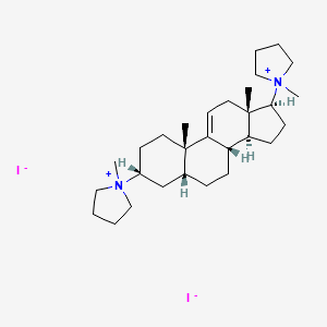 molecular formula C29H50I2N2 B1200145 3,17-Dipyrrolidin-1'-yl-5-delta(9,11)-androstene dimethiodide CAS No. 79868-89-6