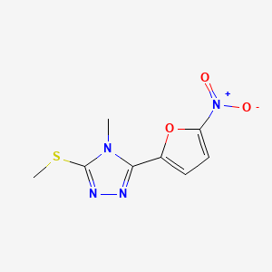 s-Triazole, 4-methyl-3-methylthio-5-(5-nitro-2-furyl)-