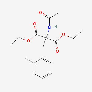 molecular formula C17H23NO5 B12001619 Diethyl acetamido[(2-methylphenyl)methyl]propanedioate CAS No. 5440-53-9