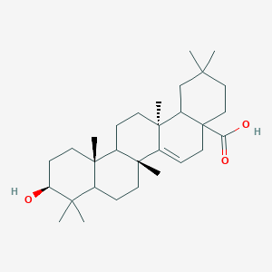 molecular formula C30H48O3 B1200162 (6bR,10S,12aR,14aS)-10-hydroxy-2,2,6b,9,9,12a,14a-heptamethyl-1,3,4,5,6a,7,8,8a,10,11,12,13,14,14b-tetradecahydropicene-4a-carboxylic acid 