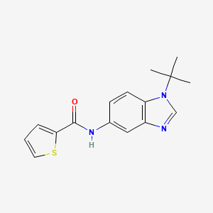 molecular formula C16H17N3OS B1200174 N-(1-tert-butyl-5-benzimidazolyl)-2-thiophenecarboxamide 
