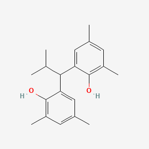 molecular formula C20H26O2 B1200185 Phenol, 2,2'-(2-methylpropylidene)bis(4,6-dimethyl- CAS No. 33145-10-7