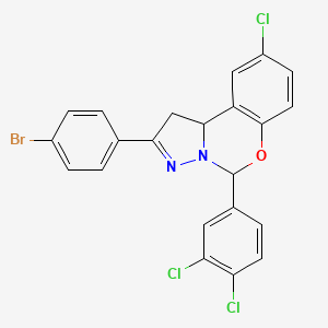 2-(4-Bromophenyl)-9-chloro-5-(3,4-dichlorophenyl)-1,10b-dihydropyrazolo[1,5-c][1,3]benzoxazine