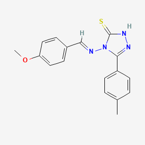 4-{[(E)-(4-methoxyphenyl)methylidene]amino}-5-(4-methylphenyl)-4H-1,2,4-triazole-3-thiol