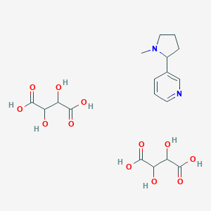 molecular formula C10H14N2. 2C4H6O6<br>C18H26N2O12 B012002 Nicotine hydrogen tartrate CAS No. 65-31-6