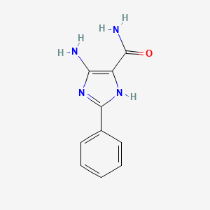 molecular formula C10H10N4O B1200235 2-Phenyl-4-amino-5-imidazolecarboxamide CAS No. 41631-74-7