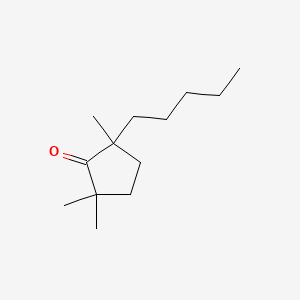 molecular formula C13H24O B1200245 2,2,5-Trimethyl-5-pentylcyclopentan-1-one CAS No. 65443-14-3
