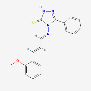 4-[(E)-3-(2-Methoxy-phenyl)-prop-2-en-(E)-ylideneamino]-5-phenyl-4H-[1,2,4]triazole-3-thiol