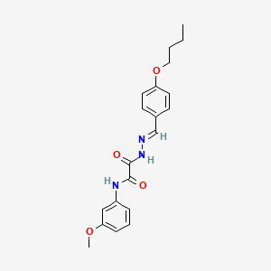 molecular formula C20H23N3O4 B12002797 2-[(2E)-2-(4-butoxybenzylidene)hydrazinyl]-N-(3-methoxyphenyl)-2-oxoacetamide 