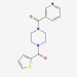 molecular formula C15H15N3O2S B1200296 [4-[氧代(噻吩-2-基)甲基]-1-哌嗪基]-(3-吡啶基)甲酮 