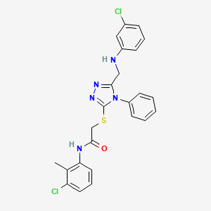 N-(3-Chloro-2-methylphenyl)-2-((5-(((3-chlorophenyl)amino)methyl)-4-phenyl-4H-1,2,4-triazol-3-yl)thio)acetamide