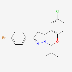 2-(4-BR-PH)-8-CL-4-Isopropyl-1,9B-2H-5-oxa-3,3A-diaza-cyclopenta(A)naphthalene