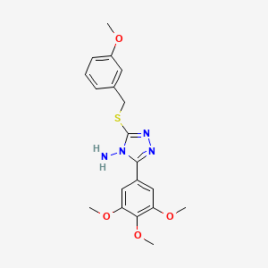 3-((3-Methoxybenzyl)thio)-5-(3,4,5-trimethoxyphenyl)-4H-1,2,4-triazol-4-ylamine