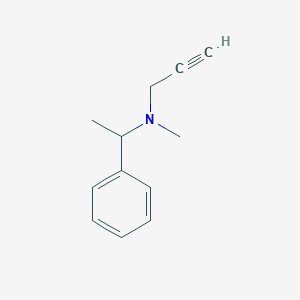 molecular formula C12H15N B1200311 N-methyl-N-(1-phenylethyl)prop-2-yn-1-amine CAS No. 2322-04-5