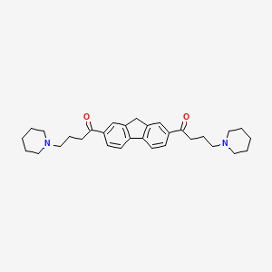 molecular formula C31H40N2O2 B1200312 1,1'-(9H-Fluorene-2,7-diyl)bis(4-piperidinobutan-1-one) CAS No. 34927-63-4