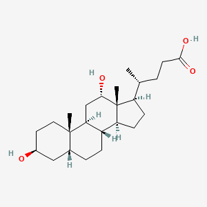 molecular formula C24H40O4 B1200313 3beta,12alpha-Dihydroxy-5beta-cholan-24-oic Acid CAS No. 570-63-8