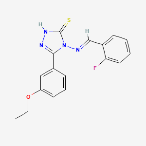 5-(3-Ethoxyphenyl)-4-((2-fluorobenzylidene)amino)-4H-1,2,4-triazole-3-thiol