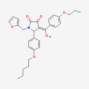 1-(Furan-2-ylmethyl)-3-hydroxy-5-(4-(pentyloxy)phenyl)-4-(4-propoxybenzoyl)-1H-pyrrol-2(5H)-one