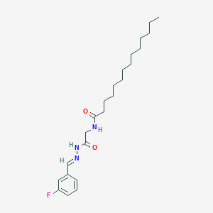 N-(2-(2-(3-Fluorobenzylidene)hydrazino)-2-oxoethyl)tetradecanamide