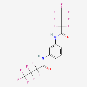 molecular formula C14H6F14N2O2 B12003205 N,N'-1,3-Phenylenebis(perfluorobutanamide) CAS No. 524726-48-5