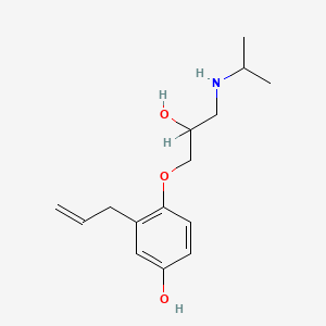 molecular formula C15H23NO3 B1200324 4-[2-Hydroxy-3-(propan-2-ylamino)propoxy]-3-prop-2-enylphenol CAS No. 54175-82-5