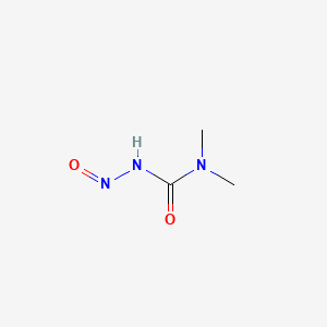 molecular formula C3H7N3O2 B1200325 N-Dimethyl-N-nitroso urea CAS No. 55120-47-3