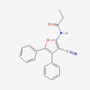 N-(3-cyano-4,5-diphenylfuran-2-yl)propanamide