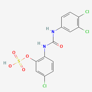 molecular formula C13H9Cl3N2O5S B1200331 脲, N-(4-氯-2-(磺氧)苯基)-N-(3,4-二氯苯基)- CAS No. 62950-30-5
