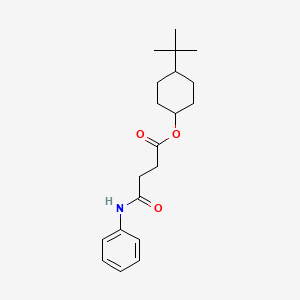 molecular formula C20H29NO3 B1200349 4-苯胺基-4-氧代丁酸(4-叔丁基环己基)酯 