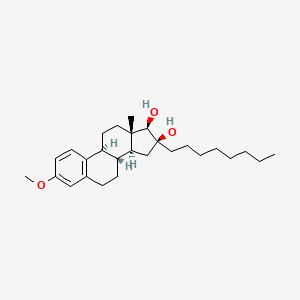 molecular formula C27H42O3 B1200355 3-甲氧基-16-辛基雌-1,3,5(10)-三烯-16β,17β-二醇 CAS No. 6634-39-5