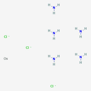 molecular formula Cl3H15N5Os-3 B1200381 Chloropentaammineosmium(III) chloride CAS No. 39176-94-8