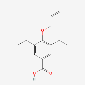 molecular formula C14H18O3 B12004132 Benzoic acid, 4-(allyloxy)-3,5-diethyl- CAS No. 7192-43-0