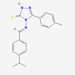 4-((4-Isopropylbenzylidene)amino)-5-(4-methylphenyl)-4H-1,2,4-triazole-3-thiol