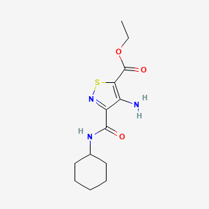 4-Amino-3-cyclohexylcarbamoyl-isothiazole-5-carboxylic acid ethyl ester