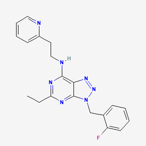 5-ethyl-3-[(2-fluorophenyl)methyl]-N-[2-(2-pyridinyl)ethyl]-7-triazolo[4,5-d]pyrimidinamine