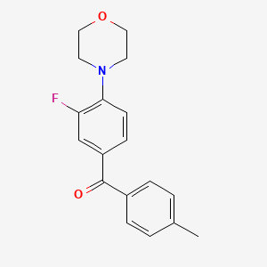 molecular formula C18H18FNO2 B1200443 [3-Fluoro-4-(4-morpholinyl)phenyl]-(4-methylphenyl)methanone 