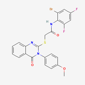 N-(2-bromo-4,6-difluorophenyl)-2-{[3-(4-methoxyphenyl)-4-oxo-3,4-dihydroquinazolin-2-yl]sulfanyl}acetamide