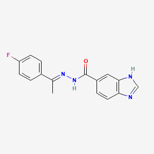 molecular formula C16H13FN4O B12004704 N'-(1-(4-Fluorophenyl)ethylidene)-1H-benzimidazole-6-carbohydrazide 