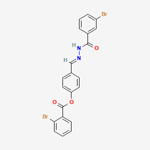 molecular formula C21H14Br2N2O3 B12004829 4-(2-(3-Bromobenzoyl)carbohydrazonoyl)phenyl 2-bromobenzoate CAS No. 358768-61-3